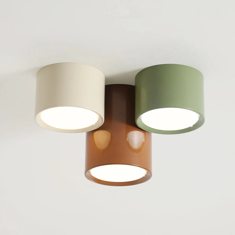 Ceiling Light | Minimal Cylindrical Design & Integrated LED | Flush Mount
