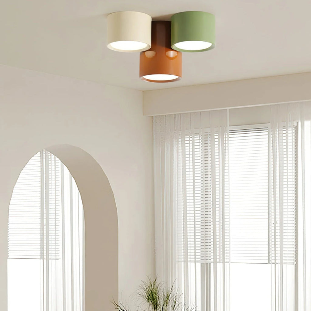 Ceiling Light | Minimal Cylindrical Design & Integrated LED | Flush Mount