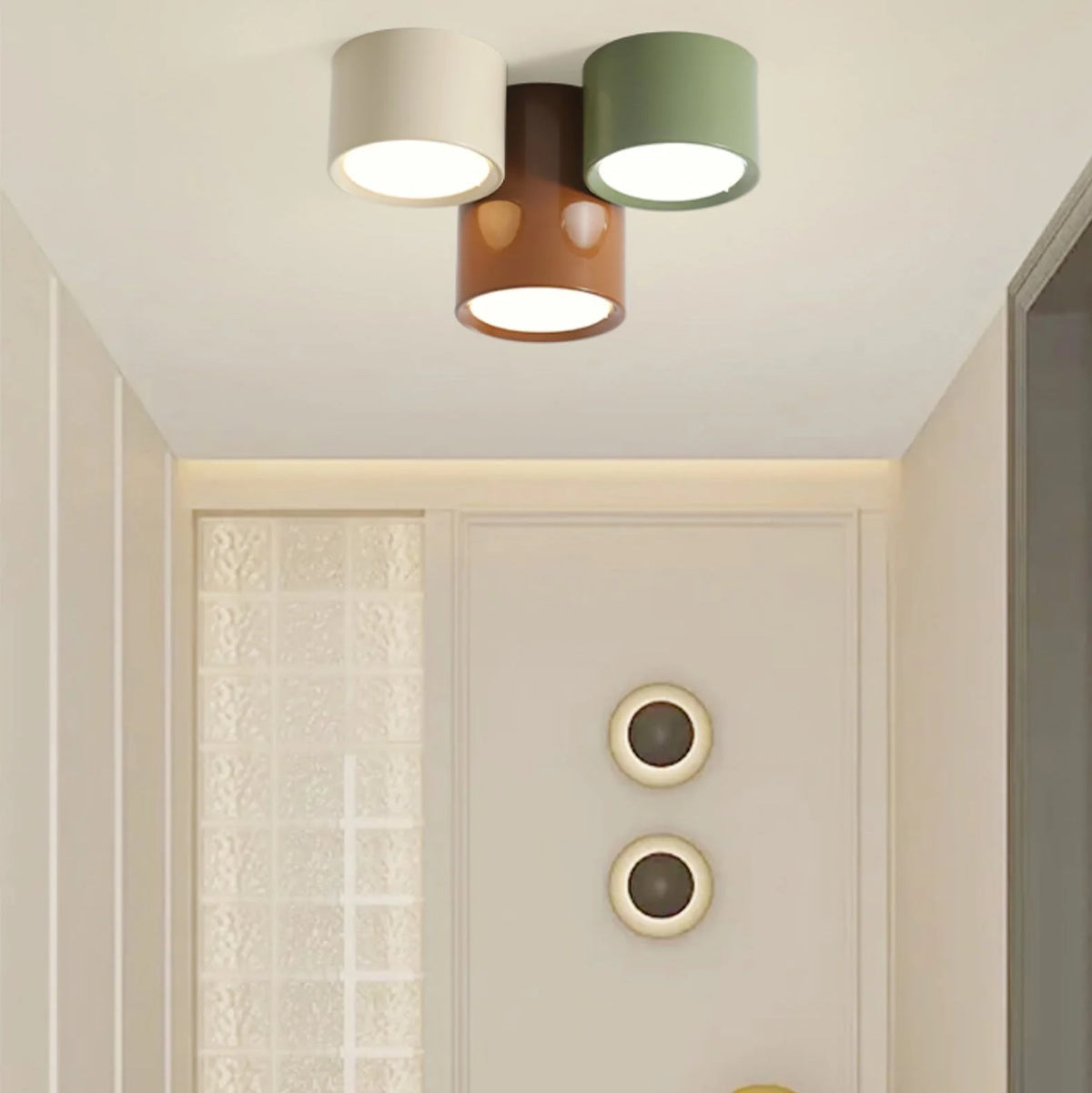 Ceiling Light | Minimal Cylindrical Design & Integrated LED | Flush Mount