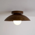 Ceiling Light | Round Globe, Metal Canopy & Dimmable | 27 cm