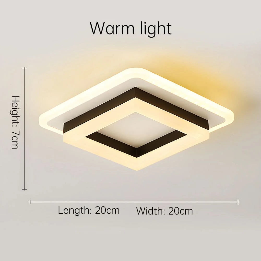 Ceiling Light | Square Integrated 24W LED | 5–15 m²