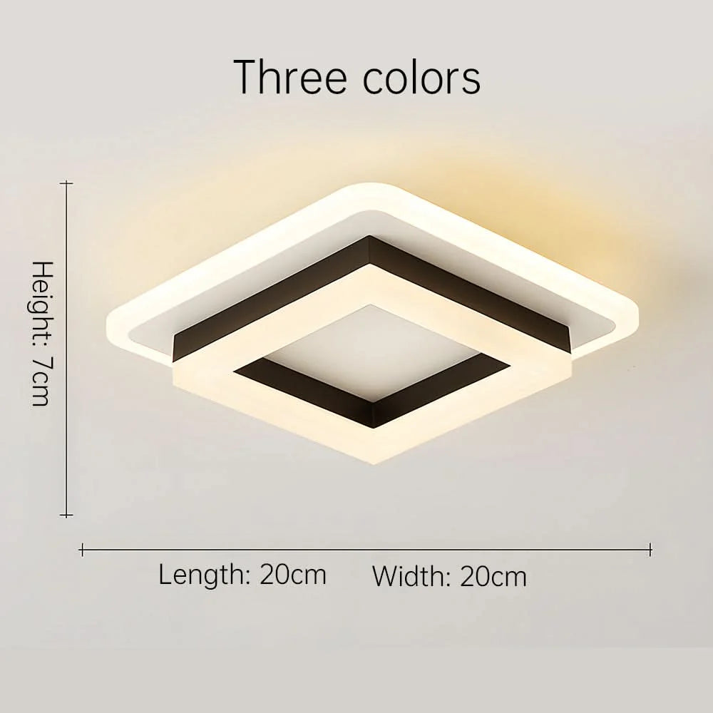 Ceiling Light | Square Integrated 24W LED | 5–15 m²