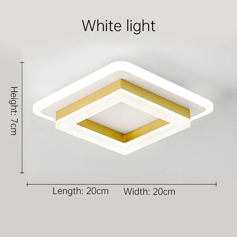 Ceiling Light | Square Integrated 24W LED | 5–15 m²