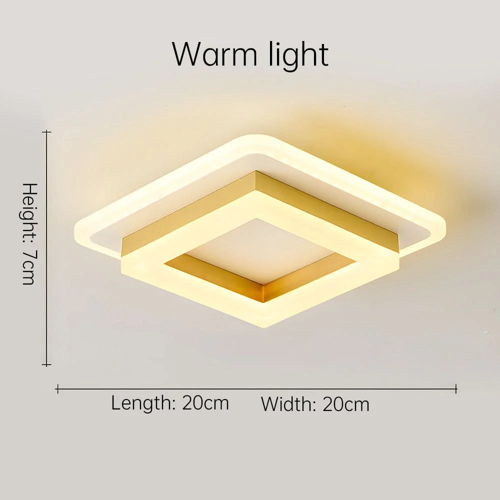 Ceiling Light | Square Integrated 24W LED | 5–15 m²