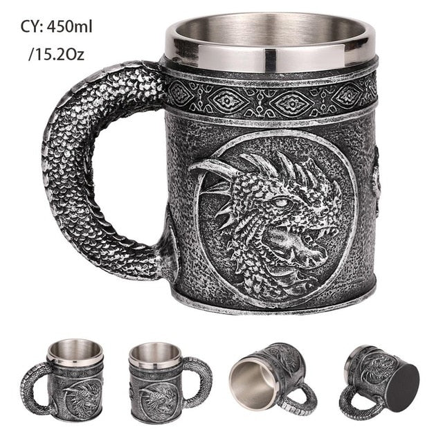 Chalice | 3D Skull Design & Food-Grade Resin & 304 Stainless Steel | Large Capacity