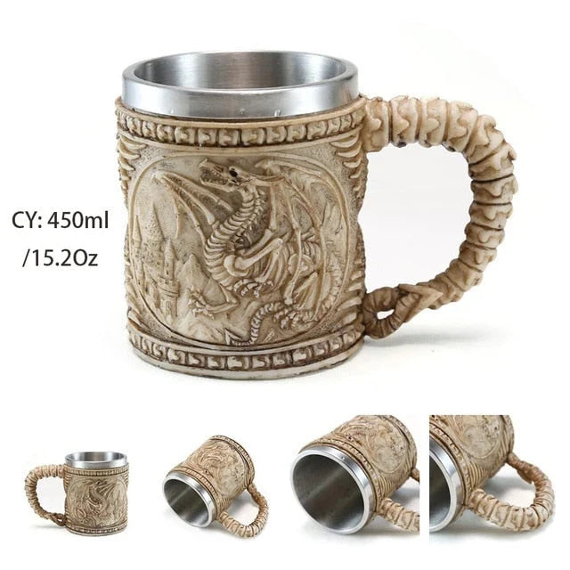 Chalice | 3D Skull Design & Food-Grade Resin & 304 Stainless Steel | Large Capacity