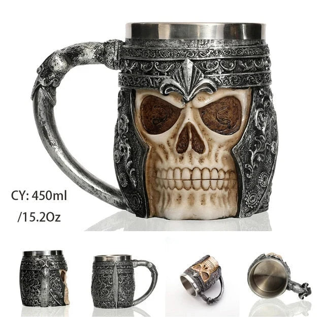 Chalice | 3D Skull Design & Food-Grade Resin & 304 Stainless Steel | Large Capacity