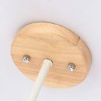 Chandelier Ceiling Light | Metal Frame & Solid Wood Shades | 3, 5, 6 or 8 Lights