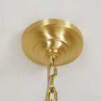 Chandelier | Minimalist Candlestick Brass Body & Black Finish | 6-Light
