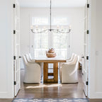 Chandelier | Minimalist Candlestick Brass Body & Black Finish | 6-Light