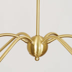 Chandelier | Minimalist Candlestick Brass Body & Black Finish | 6-Light