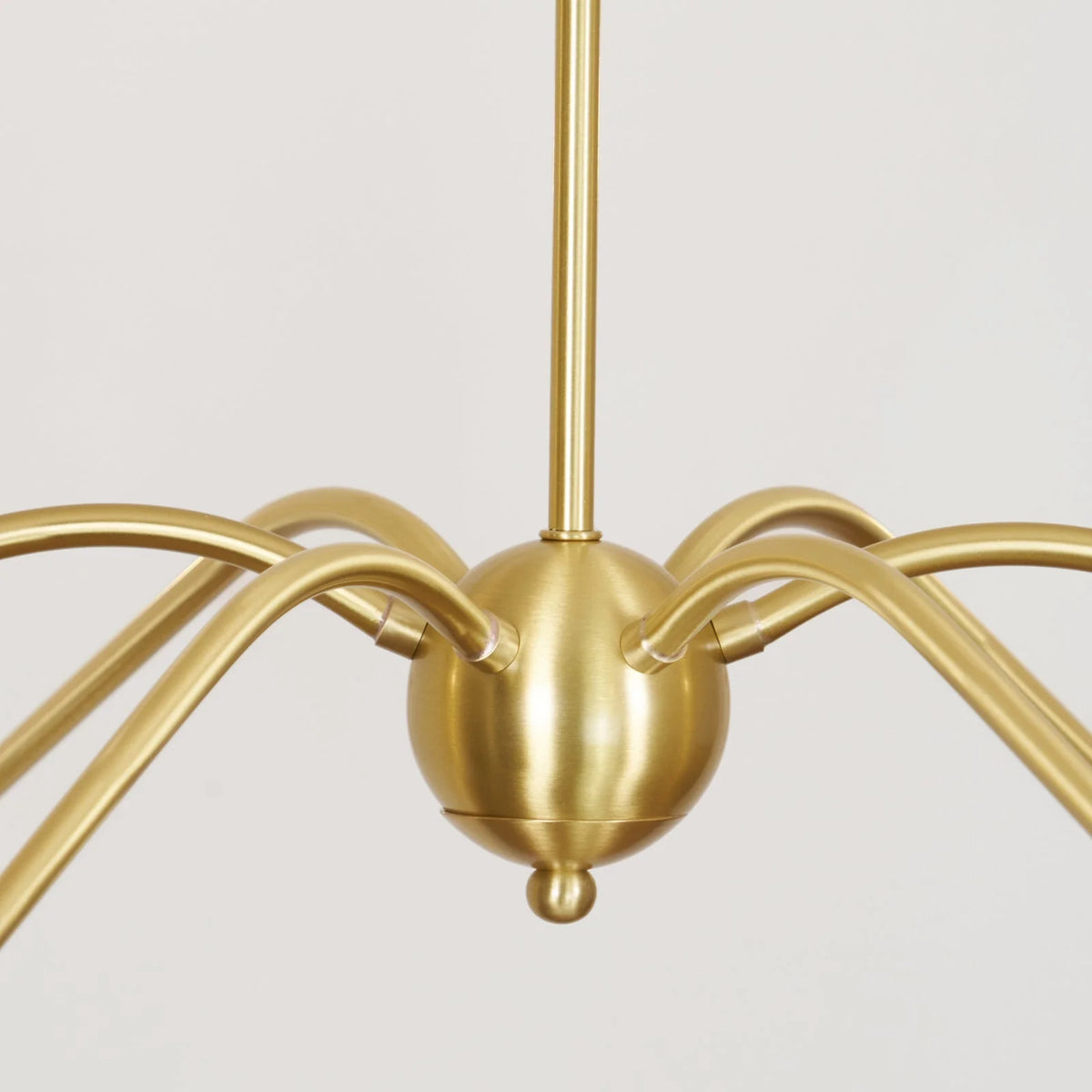 Chandelier | Minimalist Candlestick Brass Body & Black Finish | 6-Light