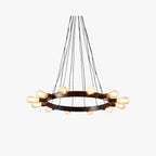 Chandelier | Vintage Geometric Ring & Metal Frame | 12-Bulb E27