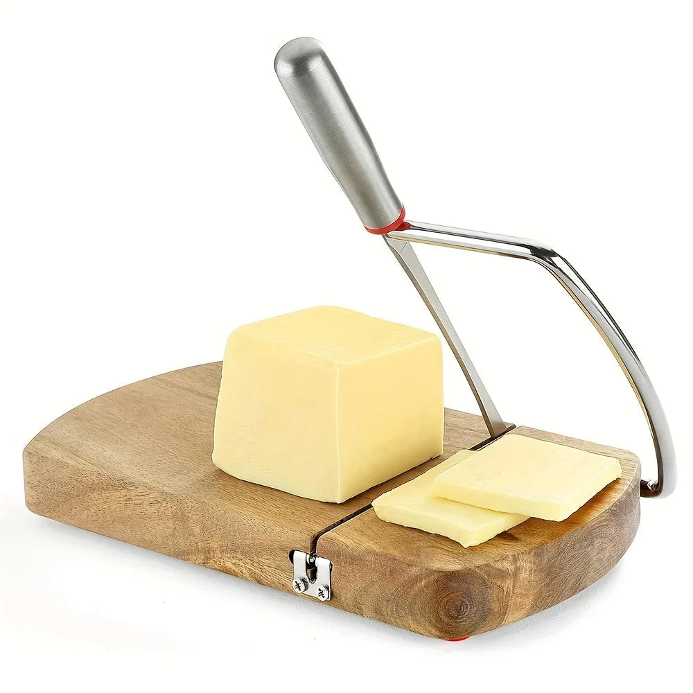 Cheese Knife | Sharp Stainless Steel Blade & Acacia Board