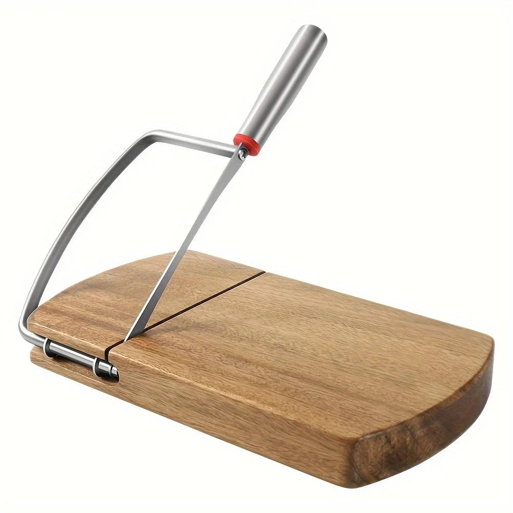 Cheese Knife | Sharp Stainless Steel Blade & Acacia Board
