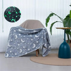 Children's Blanket | Glows Without Batteries & Hypoallergenic Fleece | 120 x 150 cm
