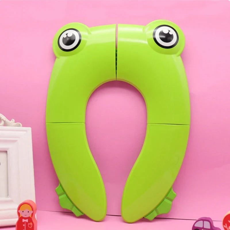 Children's Toilet Seat | Non-Slip Silicone & Foldable | Frog Design