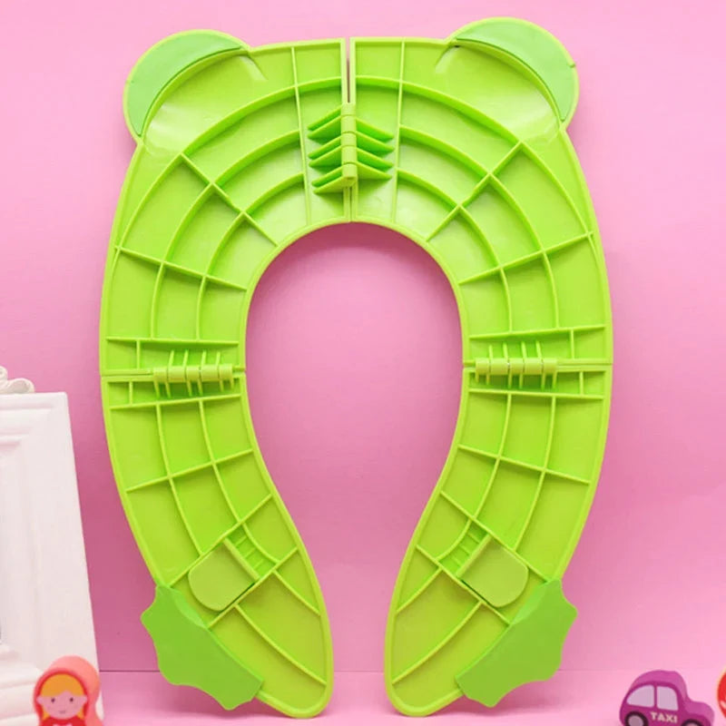 Children's Toilet Seat | Non-Slip Silicone & Foldable | Frog Design