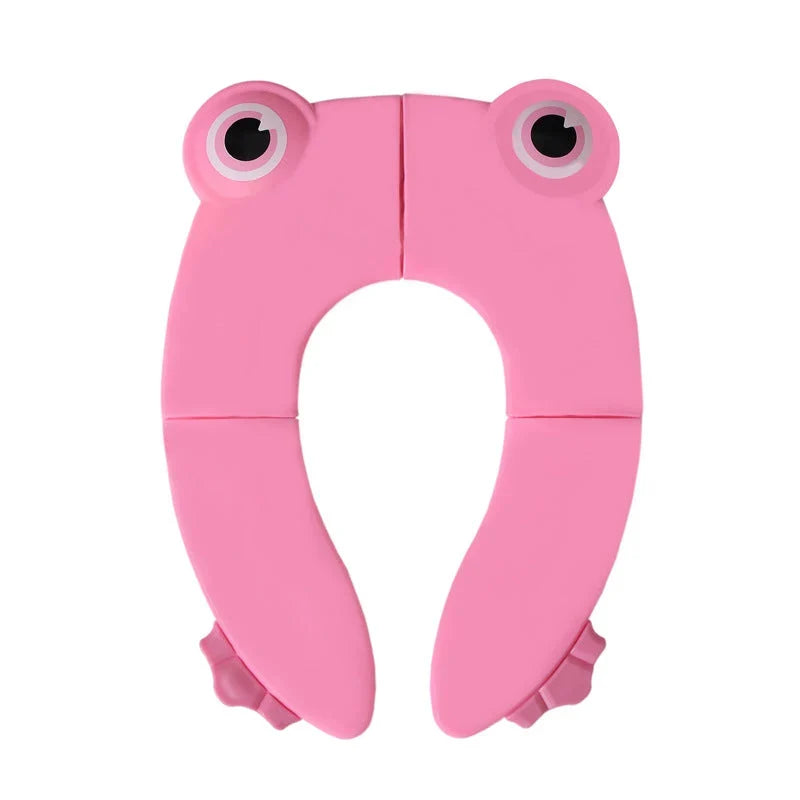 Children's Toilet Seat | Non-Slip Silicone & Foldable | Frog Design