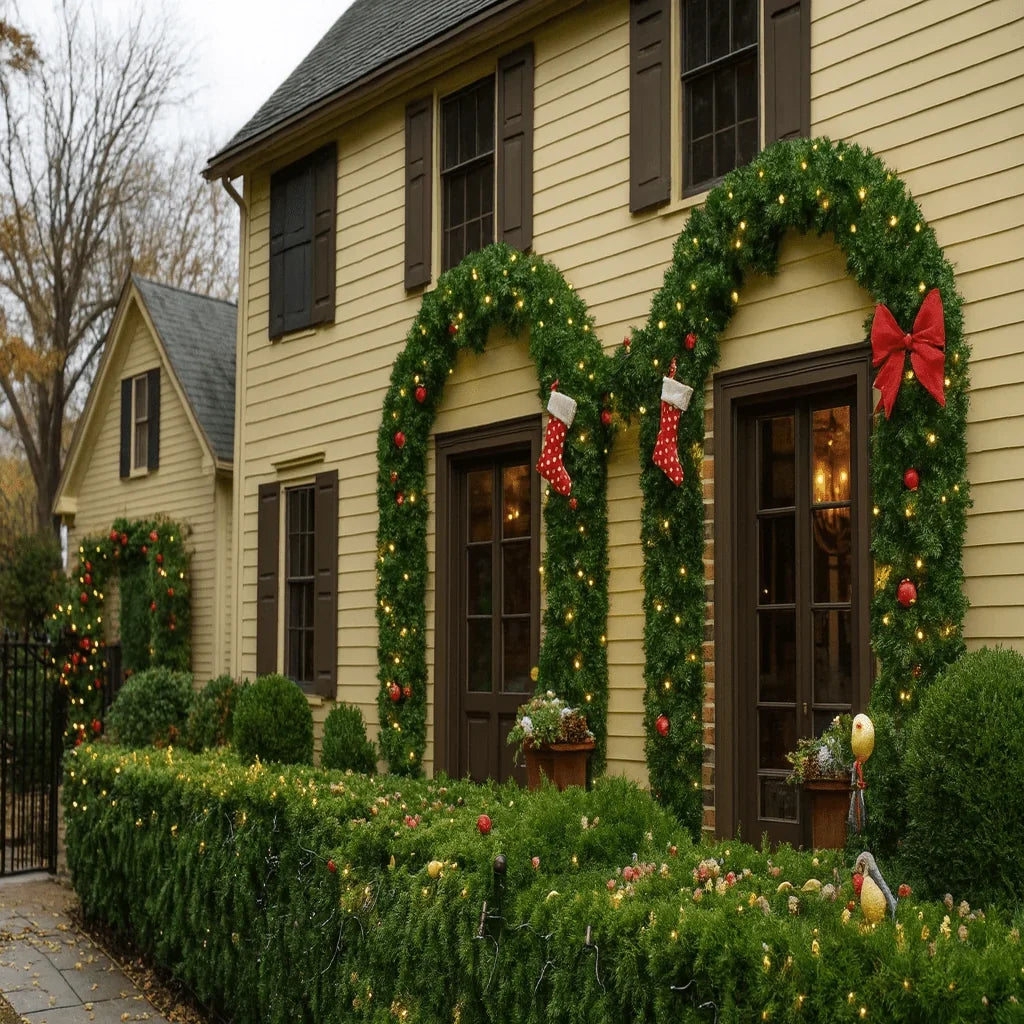 Christmas Garland | Artificial Fir & Warm White LEDs | Battery-Operated, 2.7 m