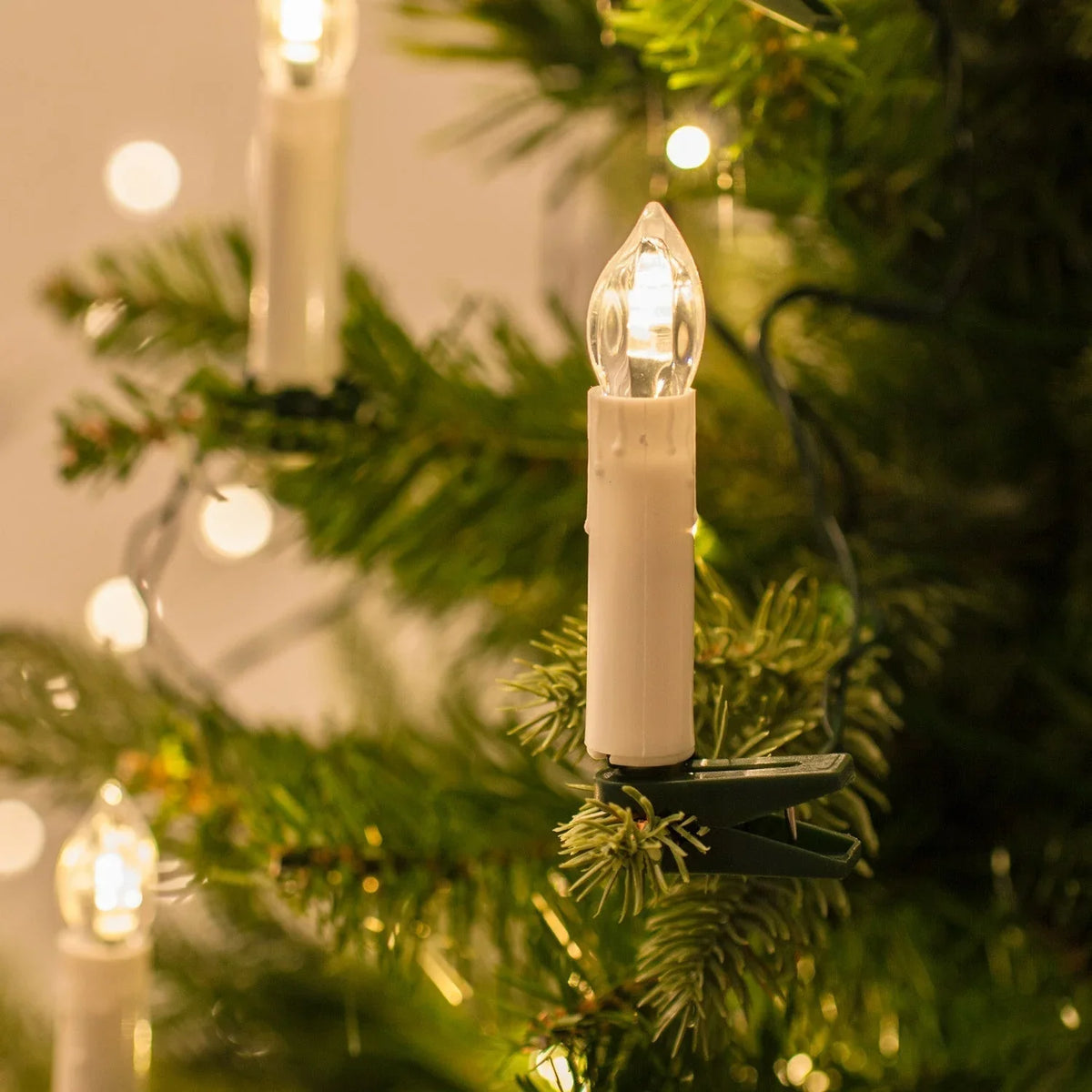 Clip-On Candle Lights | Warm White LED & Flame-Free | 14.7 m