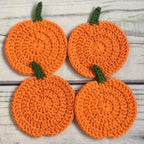 Coaster | Hand-Crocheted Pumpkin Design & Heat Protection | 10 cm