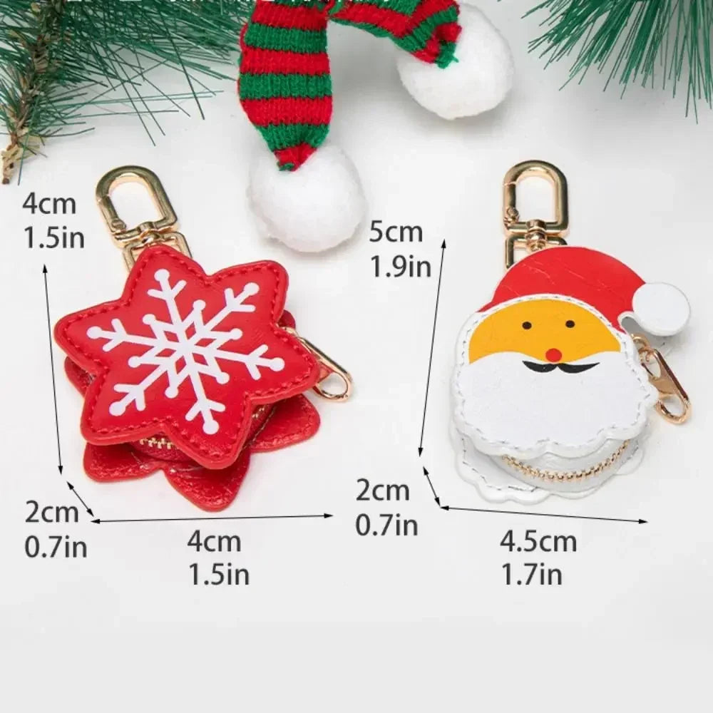 Coin Purse Keychain | PU Leather & Seasonal Character