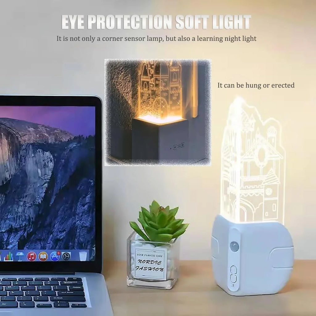 Corner Night Light | Motion-Activated & Magnetic Base