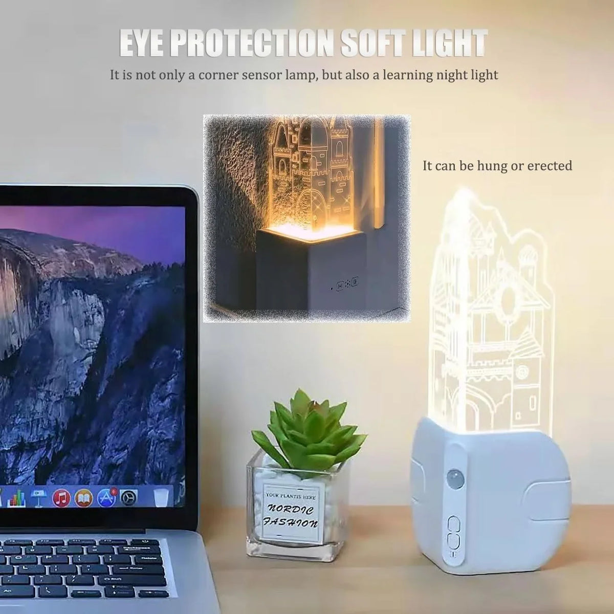 Corner Night Light | Motion-Activated & Magnetic Base