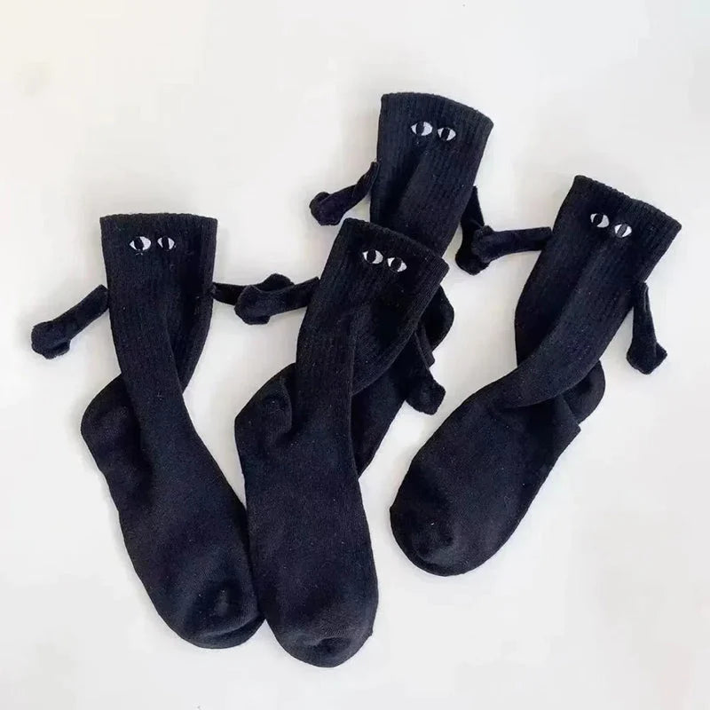 Couples Socks | Magnetic Hand-In-Hand & Lightweight Polyester | One Size Fits All