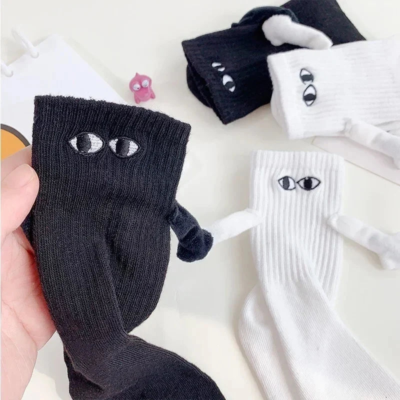 Couples Socks | Magnetic Hand-In-Hand & Lightweight Polyester | One Size Fits All