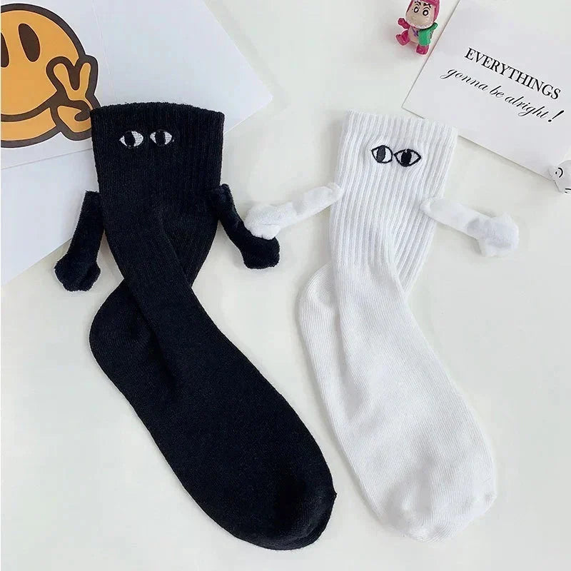 Couples Socks | Magnetic Hand-In-Hand & Lightweight Polyester | One Size Fits All