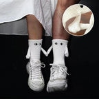 Couples Socks | Magnetic Hand-In-Hand & Lightweight Polyester | One Size Fits All
