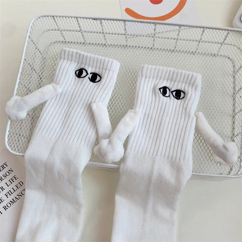 Couples Socks | Magnetic Hand-In-Hand & Lightweight Polyester | One Size Fits All