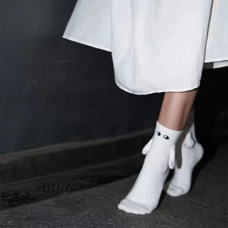 Couples Socks | Magnetic Hand-In-Hand & Lightweight Polyester | One Size Fits All