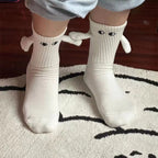 Couples Socks | Magnetic Hand-In-Hand & Lightweight Polyester | One Size Fits All