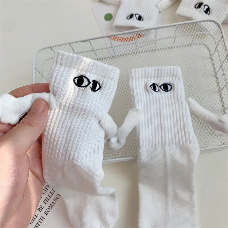 Couples Socks | Magnetic Hand-In-Hand & Lightweight Polyester | One Size Fits All