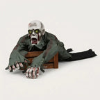 Crawling Zombie Decoration | Motion-Activated Glowing Eyes & Sound Effects | 115 cm Life-Size