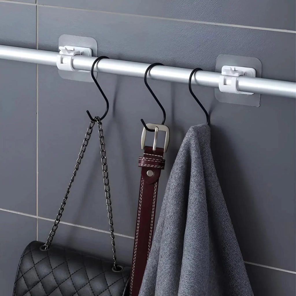 Curtain Rod Holder | Self-Adhesive & No-Drill | Holds Up To 2 Kg
