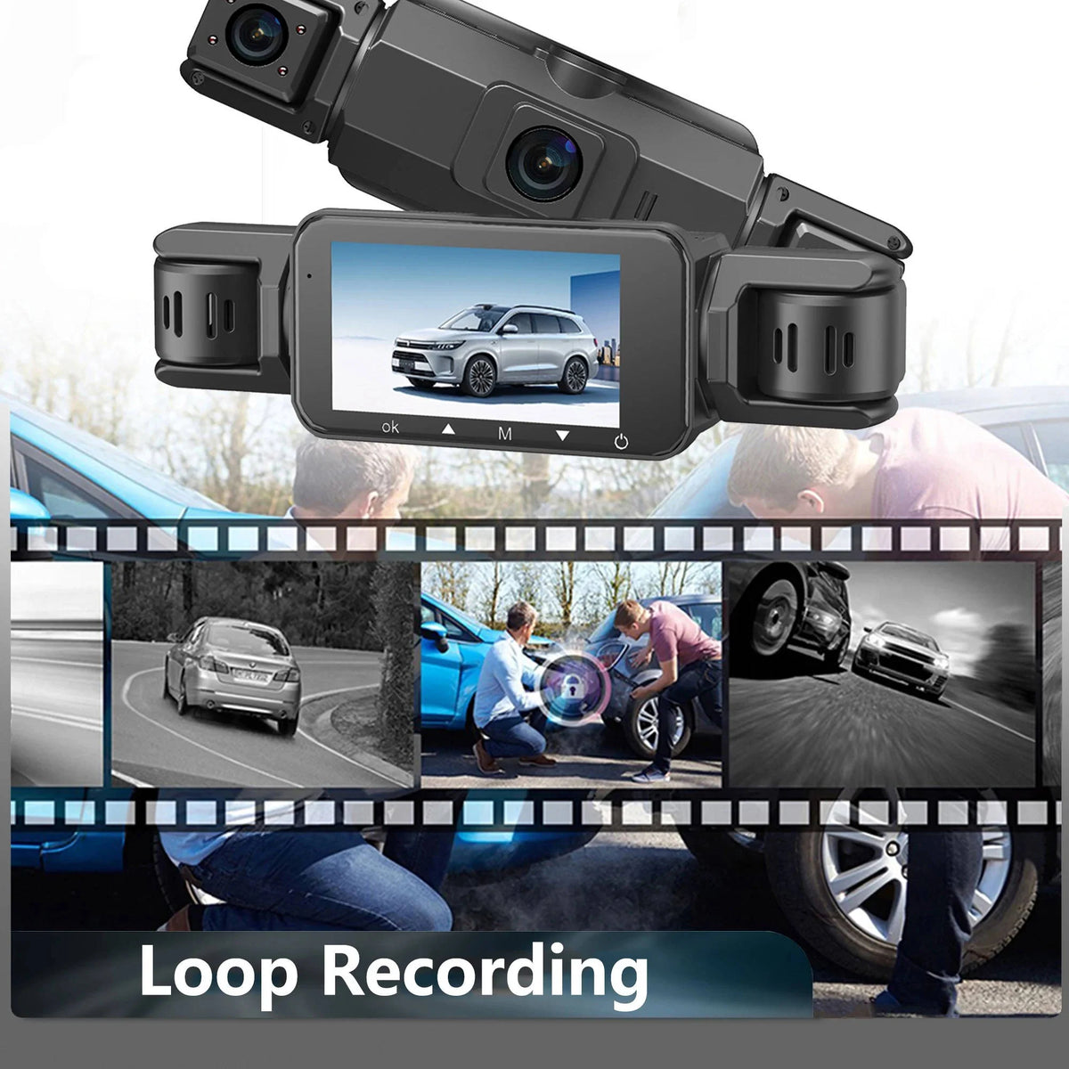 Dash Camera System | Wireless 4-Camera & Night Vision