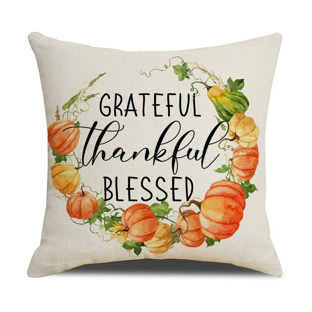 Decorative Pillow | Autumn Pumpkin Design & Machine-Washable | 45 cm