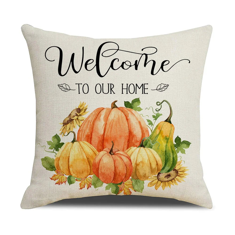 Decorative Pillow | Autumn Pumpkin Design & Machine-Washable | 45 cm
