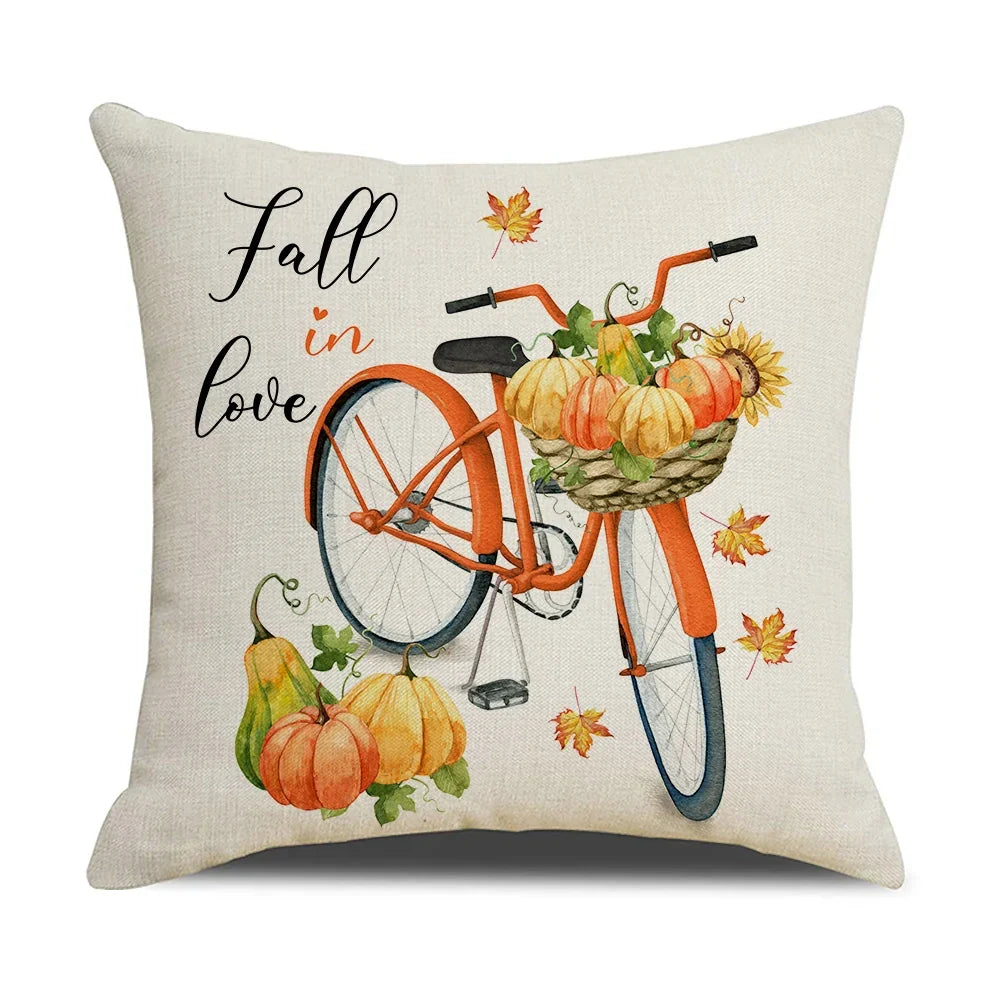 Decorative Pillow | Autumn Pumpkin Design & Machine-Washable | 45 cm