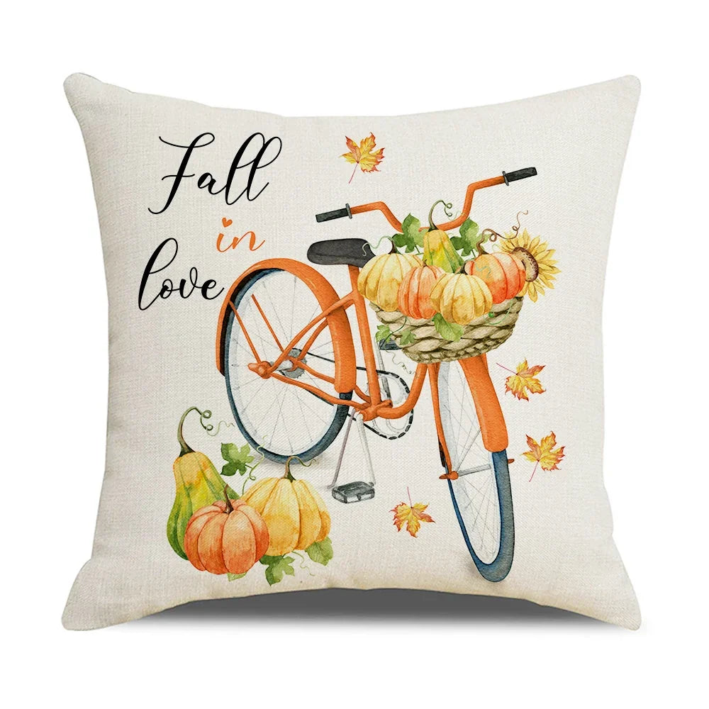 Decorative Pillow | Autumn Pumpkin Design & Machine-Washable | 45 cm