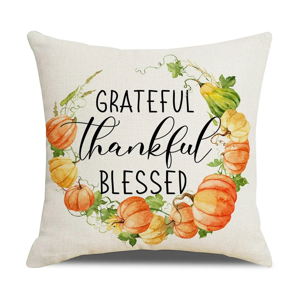 Decorative Pillow | Autumn Pumpkin Design & Machine-Washable | 45 cm