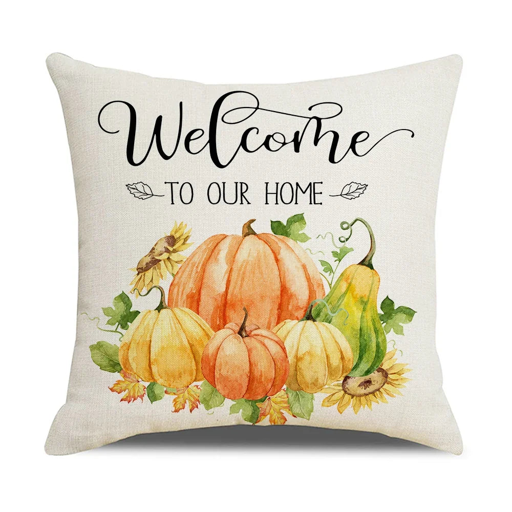 Decorative Pillow | Autumn Pumpkin Design & Machine-Washable | 45 cm