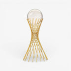 Decorative Statue | Gold Metal Sphere Design | Table & Shelf Display