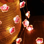 Decorative String Lights | Warm Pink LEDs & Battery-Operated | 3 m Cable