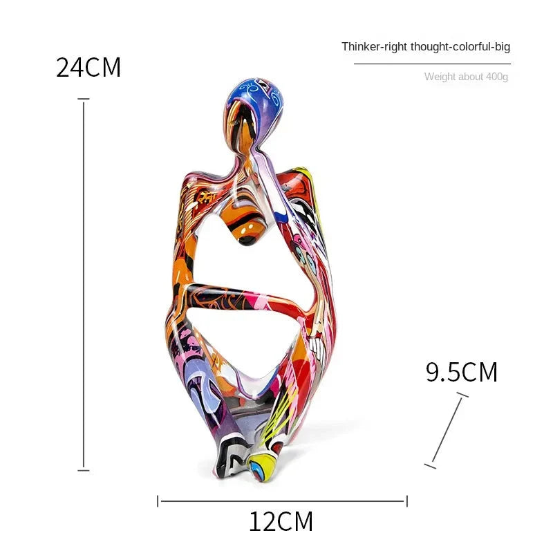 Decorative Table Sculpture | Resin Abstract Thinker