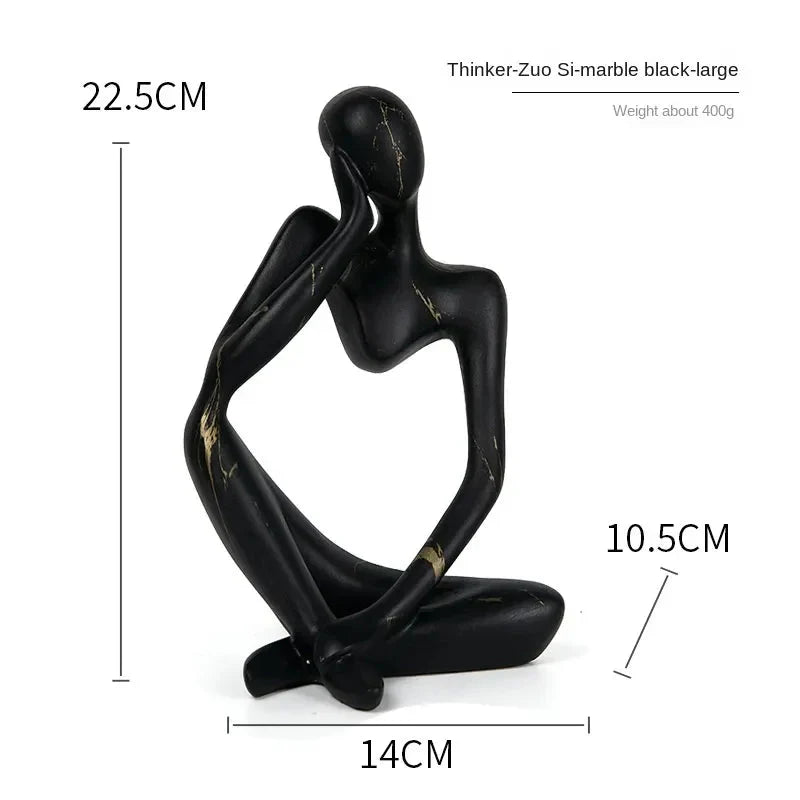 Decorative Table Sculpture | Resin Abstract Thinker